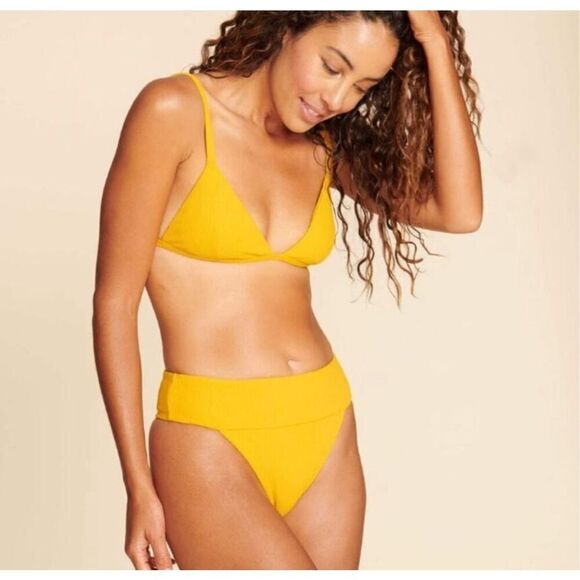 Andie Swim The Gold Coast Swim Top in Dune Yellow NWT 2XL - Picture 7 of 7